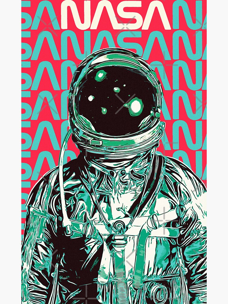 Pegatina for Sale con la obra «astronauta de la NASA» de Blue-Ocean-22