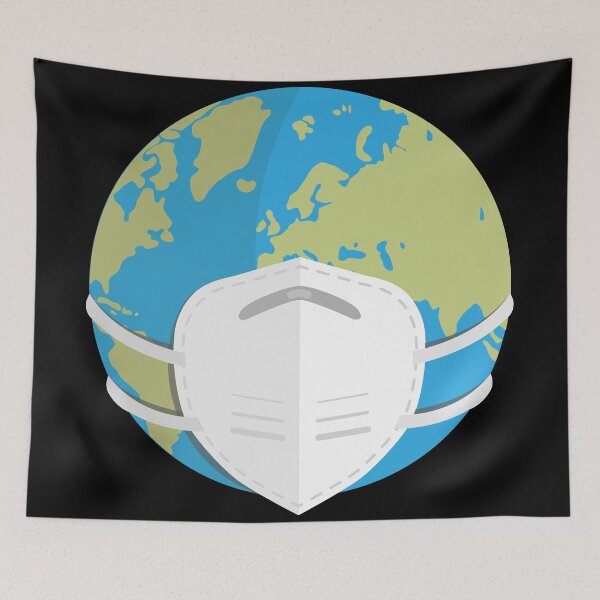 Item preview, Planet Earth in a covid mask designed and sold by EnjoyMyTees.