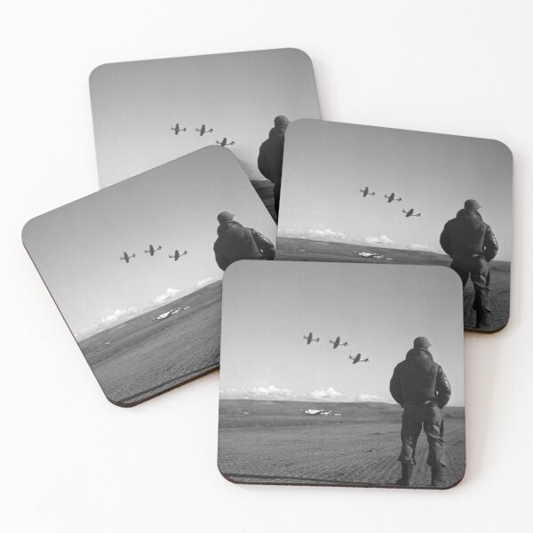 Item preview, Airman Viewing Fighter Planes From The Ground - Tuskegee Airmen - WW2 1945 designed and sold by warishellstore.