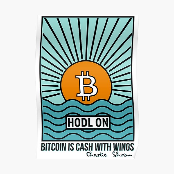 Hodl On Bitcoin Aesthetic Line Art Poster For Sale By Infdesigner Redbubble 6440