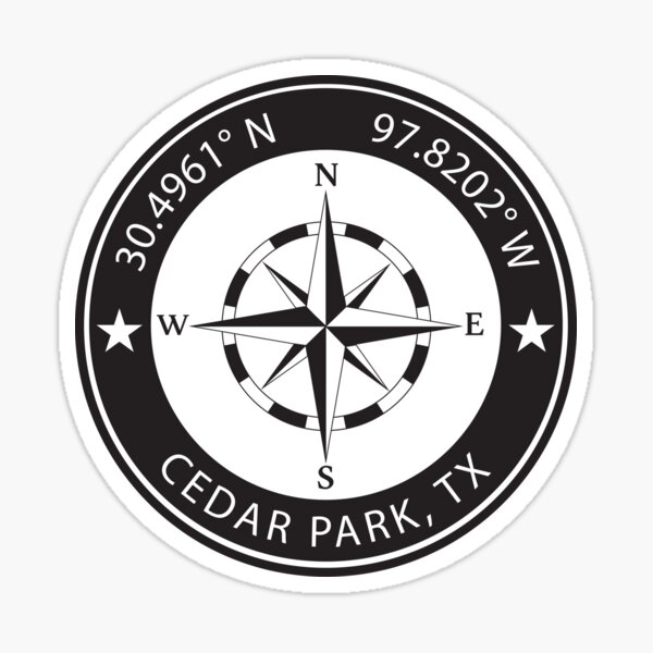 Item preview, Cedar Park, Texas Geographical Coordinates designed and sold by TeeOhGraphics.