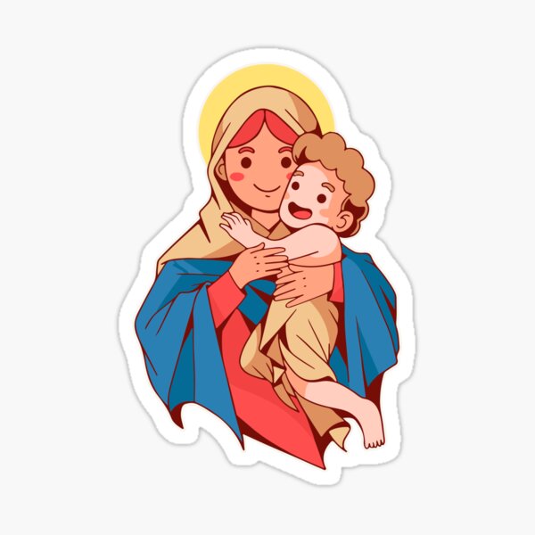 Virgen Mary Stickers Redbubble