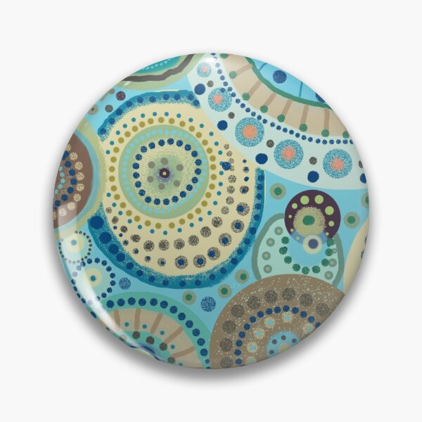Item preview, aboriginal desigual tribal blue mandala pattern designed and sold by carole legeron.