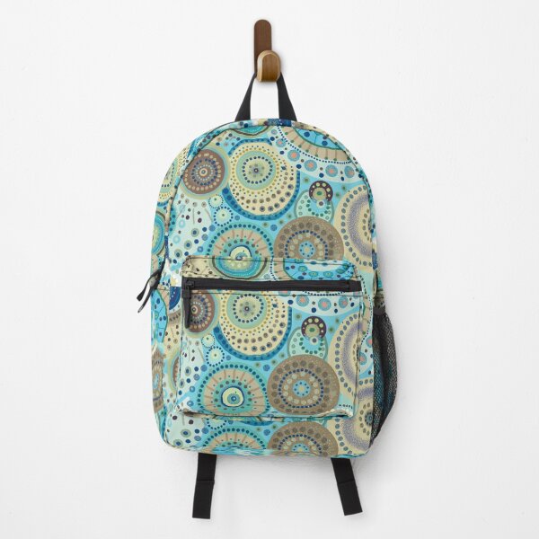 Item preview, aboriginal desigual tribal blue mandala pattern designed and sold by carole legeron.