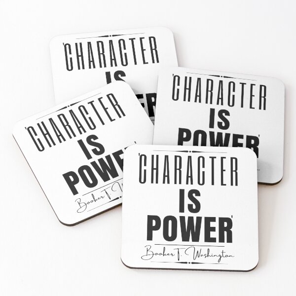Item preview, Booker T. Washington Inspirational Historical Quote- “Character is power.” designed and sold by QuoteActually.