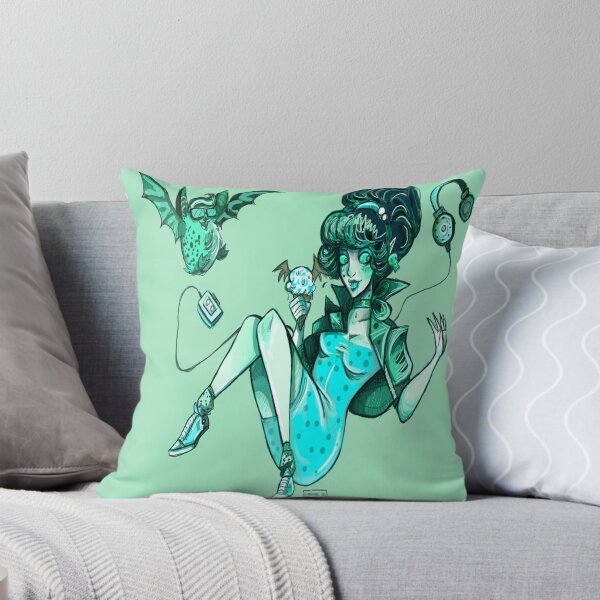 Item preview, MONSTER ICE CREAMS - Mint choc chip vampire designed and sold by twistylemons.