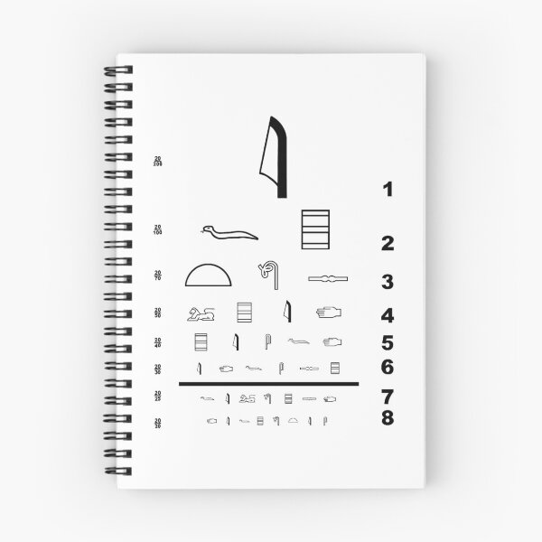 Item preview, Egyptian Hieroglyphics Eye Test designed and sold by DigitalDesignKS.