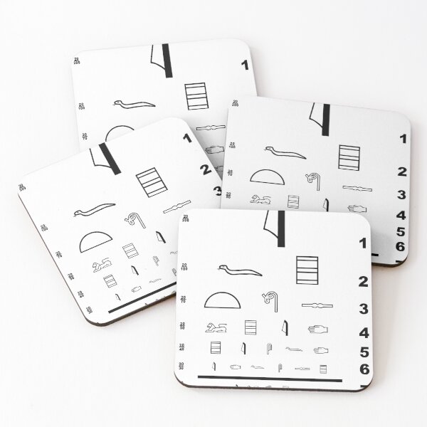 Item preview, Egyptian Hieroglyphics Eye Test designed and sold by DigitalDesignKS.