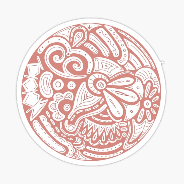 Just Peachy Doodle Sticker