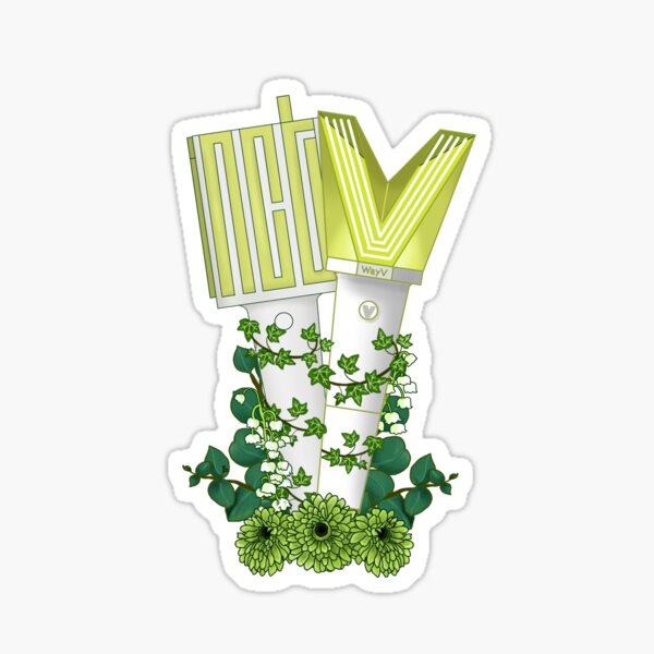 NCT 127/ NCT and WayV Floral Lightstick kpop  Sticker for Sale by Raquel  Maia