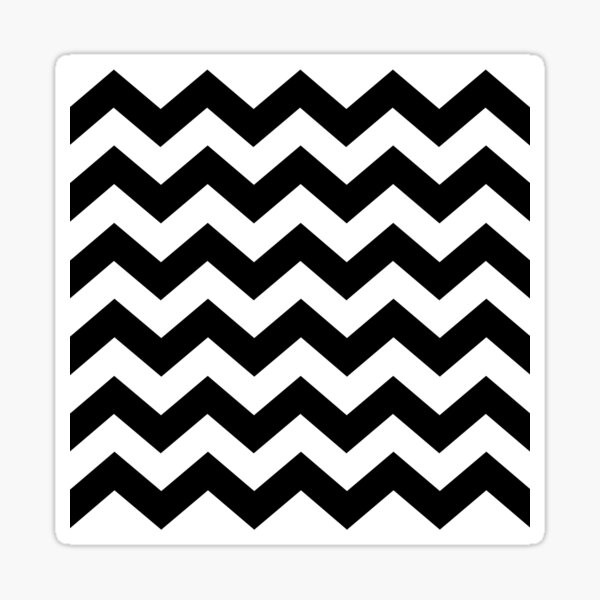 Black And White ZIG-ZAG Sticker