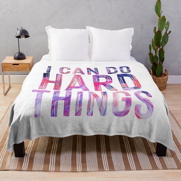 Item preview, I can do hard things, abstract paint typography designed and sold by SouthPrints.