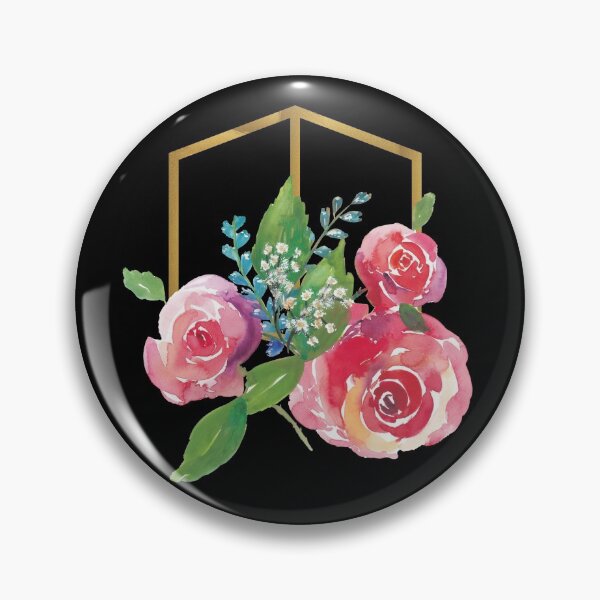 Item preview, Watercolor floral concept with golden cube designed and sold by BistroOka.