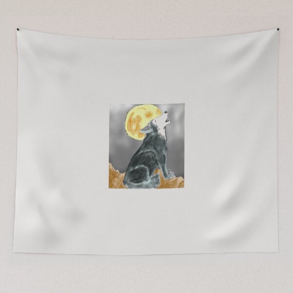 Item preview, wolf howling at the moon designed and sold by Tatelevi6352.