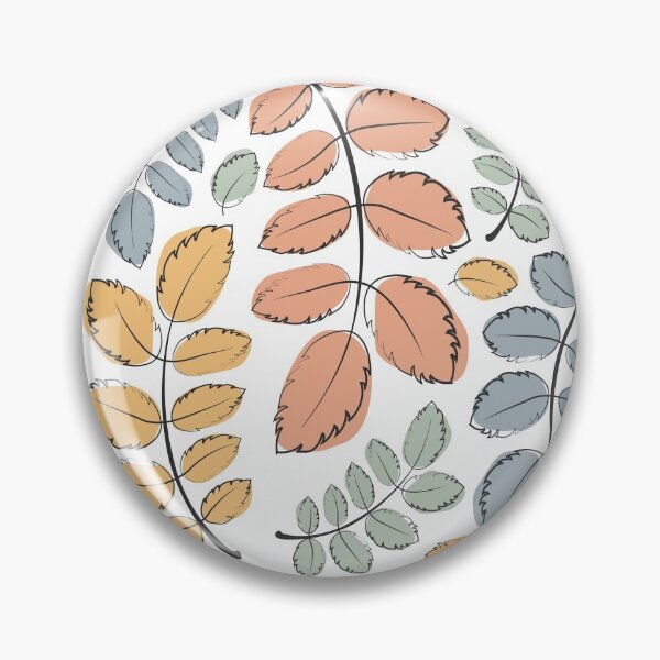 Item preview, Cute doodle autumn leaves in trendy colors on a white background seamless pattern. Hand drawn natural print designed and sold by parkinsmack.