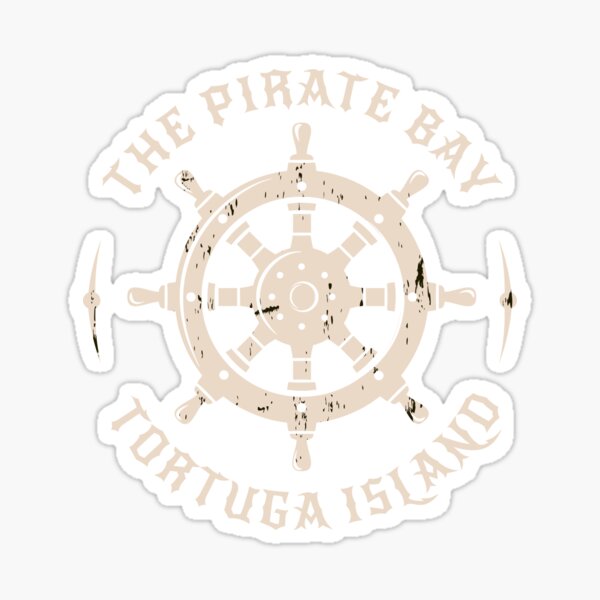 Artikel-Vorschau von Pirate Bay Tortuga Island Piraten Pirat Steuerrad, designt und verkauft von Macphisto Shirts.