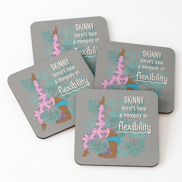 Item preview, Skinny doesn’t have a monopoly on flexibility, fat yoga body positivity yoga pose designed and sold by Melanie-Palmer.