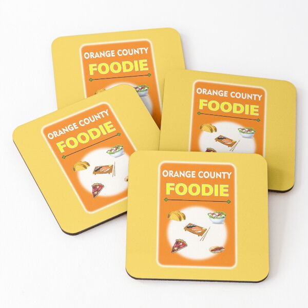 Item preview, Orange County, CA Foodie - Orange Background designed and sold by ThisNThatImages.