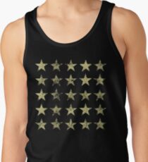Distressed Gold Sterne Muster Tank Top