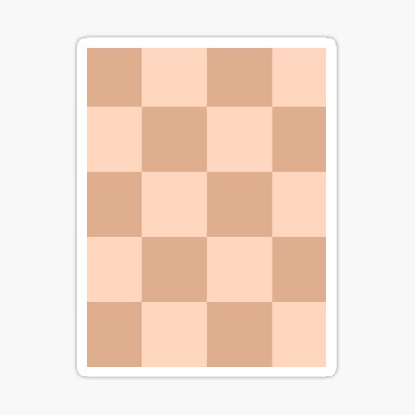 Ali - Tan Beige Checkered Print Sticker