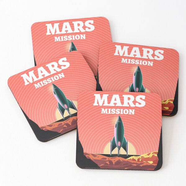 Item preview, Rocket on mars illustration designed and sold by arkitekta.