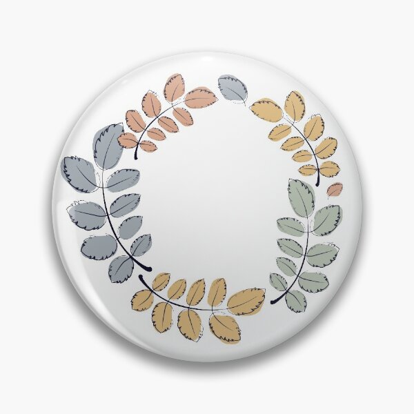 Item preview, Cute doodle autumn leaves in trendy colors on a white background frame. Hand drawn natural print clock designed and sold by parkinsmack.