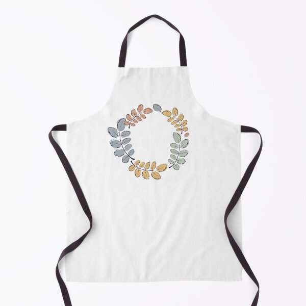 Item preview, Cute doodle autumn leaves in trendy colors on a white background frame. Hand drawn natural print clock designed and sold by parkinsmack.