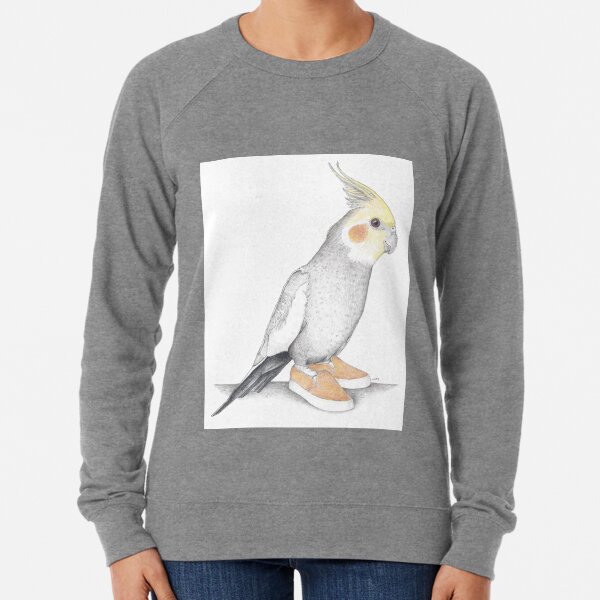 Cockatiel in Suede Sneakers Lightweight Sweatshirt