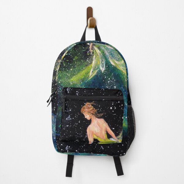 Item preview, Galaxy Girl Creating a Green Nebula with her Dress designed and sold by Goldstarwork.