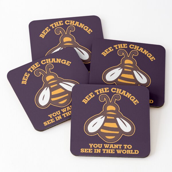 Item preview, Bee The Change You Want To See In The World designed and sold by S Cube Design.