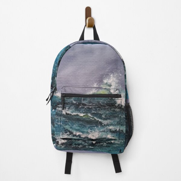 Item preview, Stormy Wave, Grey and green sea painting designed and sold by Goldstarwork.