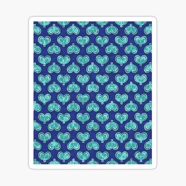 Blue Double Winged Butterfly Club Sticker