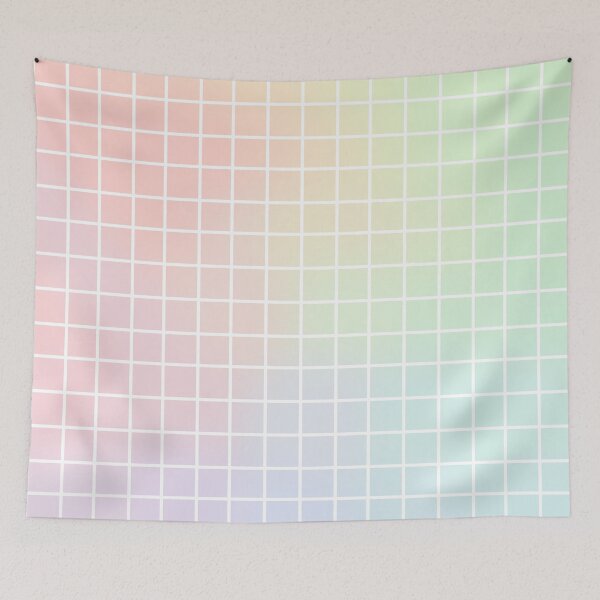Item preview, Kawaii Pastel Rainbow grid Cute Minimal Design designed and sold by Groovysheck.