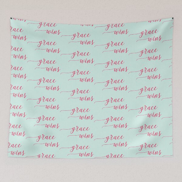 Item preview, Grace Wins with Pretty Light Mint Background designed and sold by cutetype.