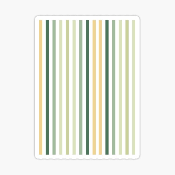 Forest - Khaki Green Tones Stripes Sticker