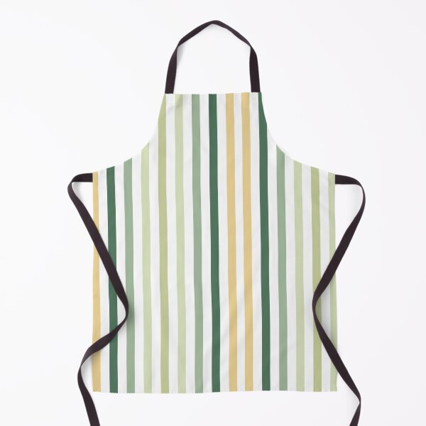 Forest - Khaki Green Tones Stripes Apron