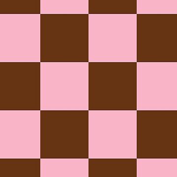 Artwork thumbnail, Zeliha - Pink Brown Checkered Print by Izzabel Shopping Center