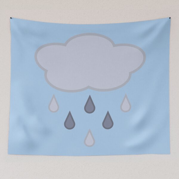 Item preview, Rainy Day Rain Cloud in Light Blue designed and sold by Kelly Leung.