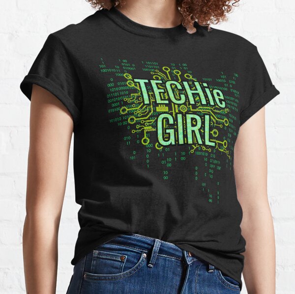 TECHie GIRL Digital Green Classic T-Shirt