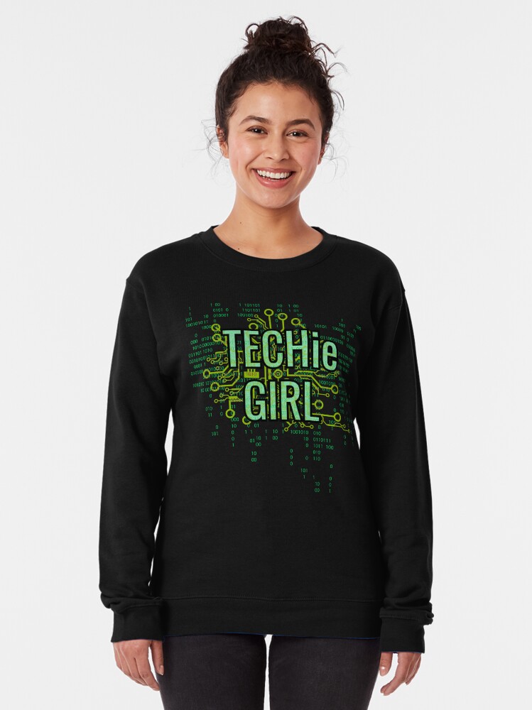 Alternate view of TECHie GIRL Digital Green Pullover Sweatshirt