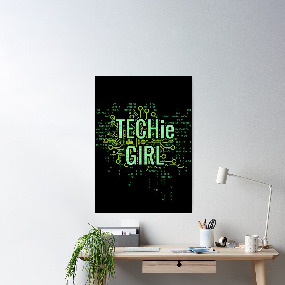 TECHie GIRL Digital Green Poster