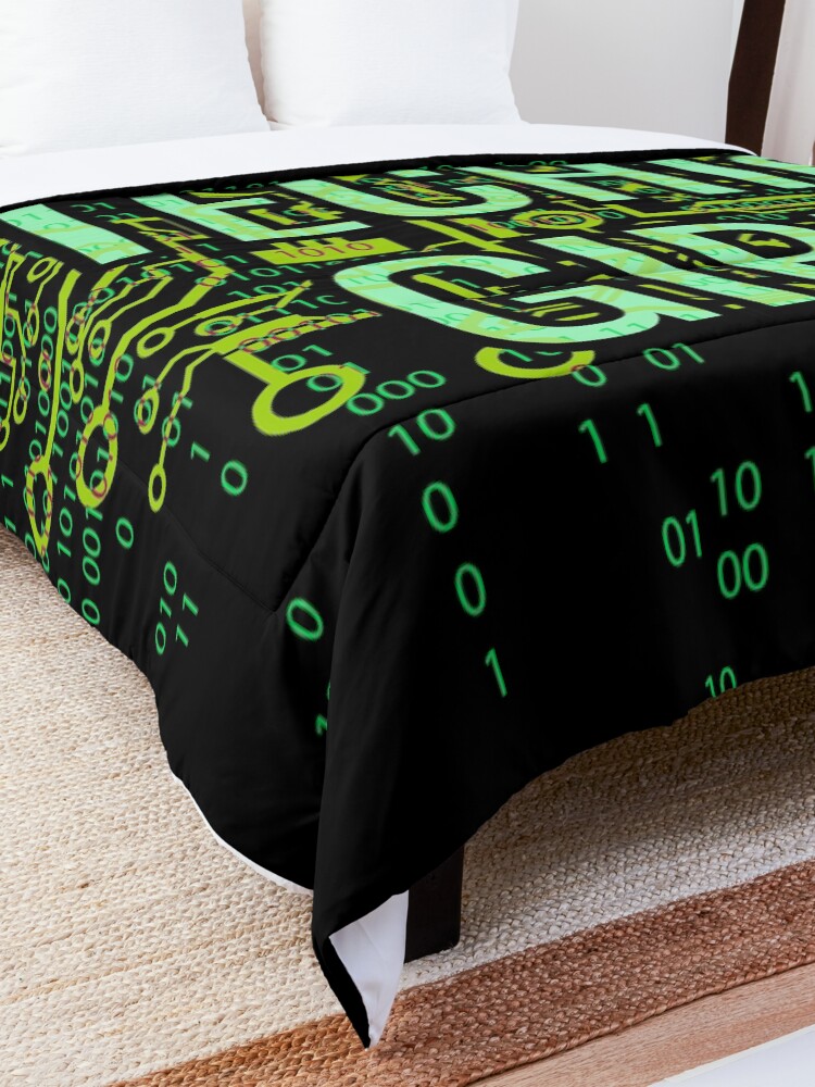 Alternate view of TECHie GIRL Digital Green Comforter