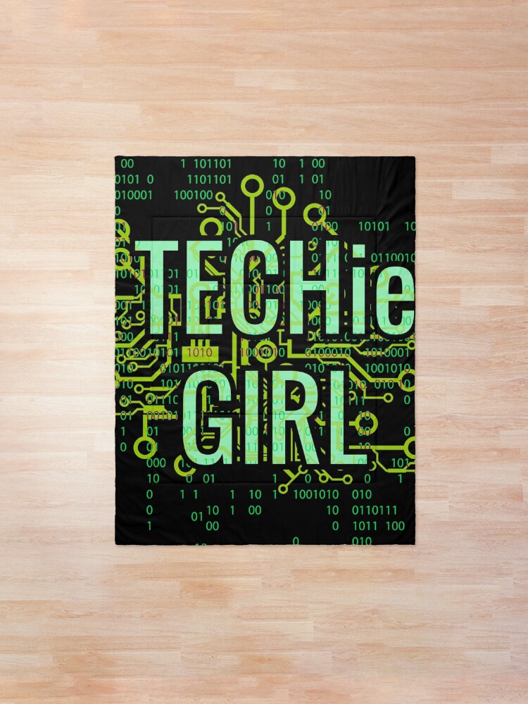 Alternate view of TECHie GIRL Digital Green Comforter