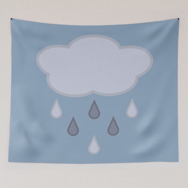 Item preview, Rainy Day Rain Cloud in Blue designed and sold by Kelly Leung.