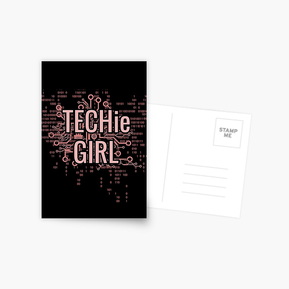 TECHie GIRL Cyber Pink Postcard
