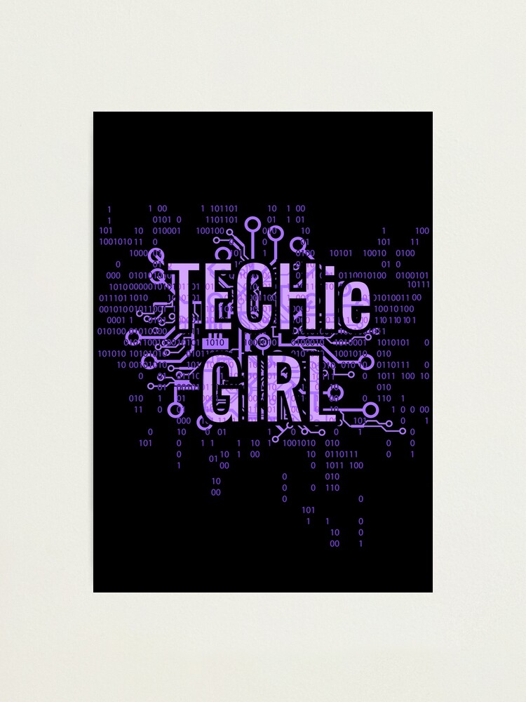 Alternate view of TECHie GIRL Cyber Purple Photographic Print