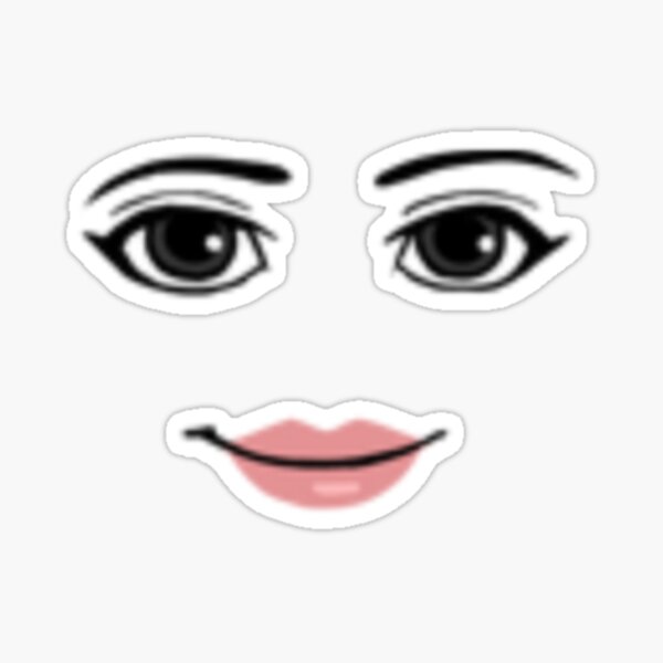 Roblox Face Stickers Redbubble - pretty face roblox id