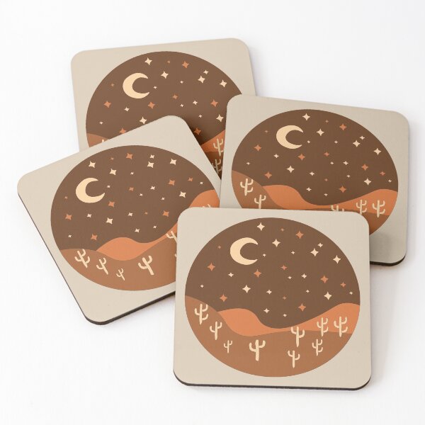 Item preview, Night in Desert Circle Illustration  designed and sold by ArtStore20.