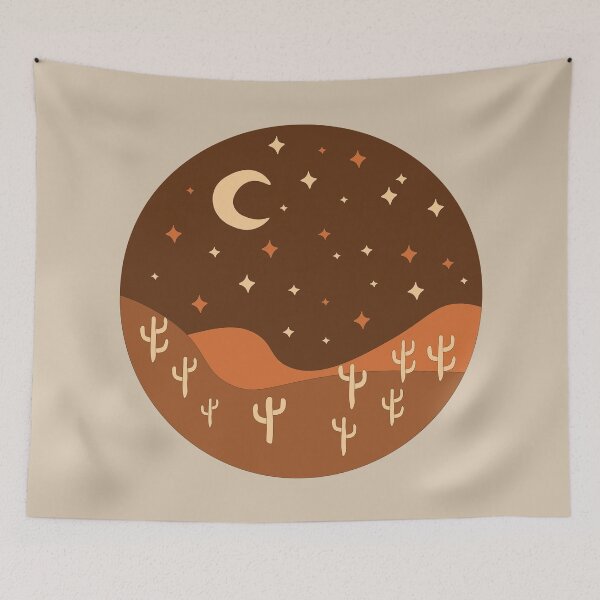 Item preview, Night in Desert Circle Illustration  designed and sold by ArtStore20.
