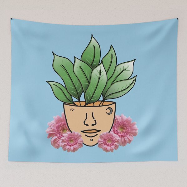 Item preview, Dumb Cane, Plant Parent With Tattoos and Pink Gerber Daisies designed and sold by 10pmCreations.